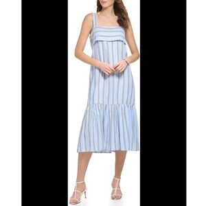 DKNY Set Short Sleeve Top And Sleeveless Lurex Stripe Dress P2490
